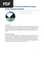 Pore-Water Pressures Defined Using A Finite Element Analysis