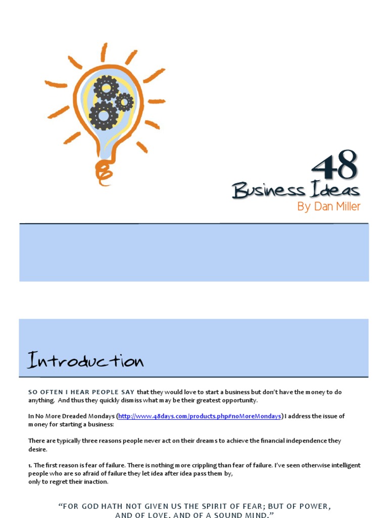 48 Business Ideas Pdf