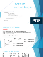 MCE 213S Analysis of 2-D Trusses