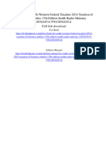 Test Bank For South Western Federal Taxation 2014 Taxation of Business Entities 17th Edition Smith Raabe Maloney 1285424514 9781285424514