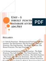 NIT Inbuilt Functions and Database Access Using ADO ET