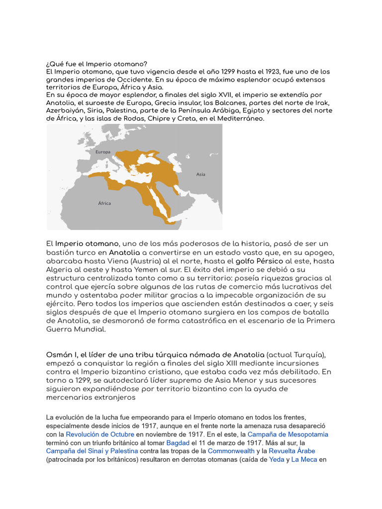 Cronología del Imperio Otomano | PDF | imperio Otomano | imperio Bizantino