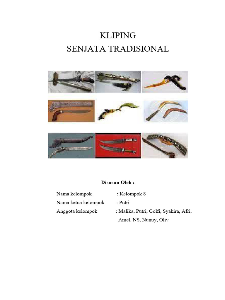 Gambar dan Deskripsi Kelewang | PDF | Ilmu Sosial | Sejarah