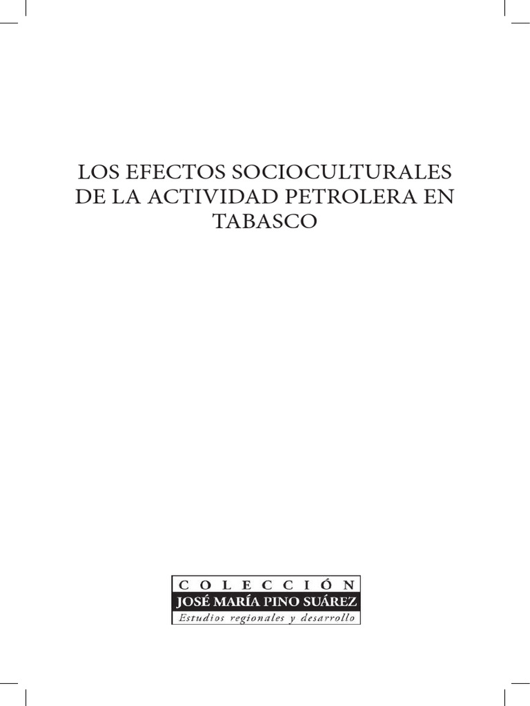 Efectos Socioculturales del Petróleo en Tabasco | PDF | México | Petróleo