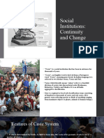 Social Institutions Continuity and Change XII