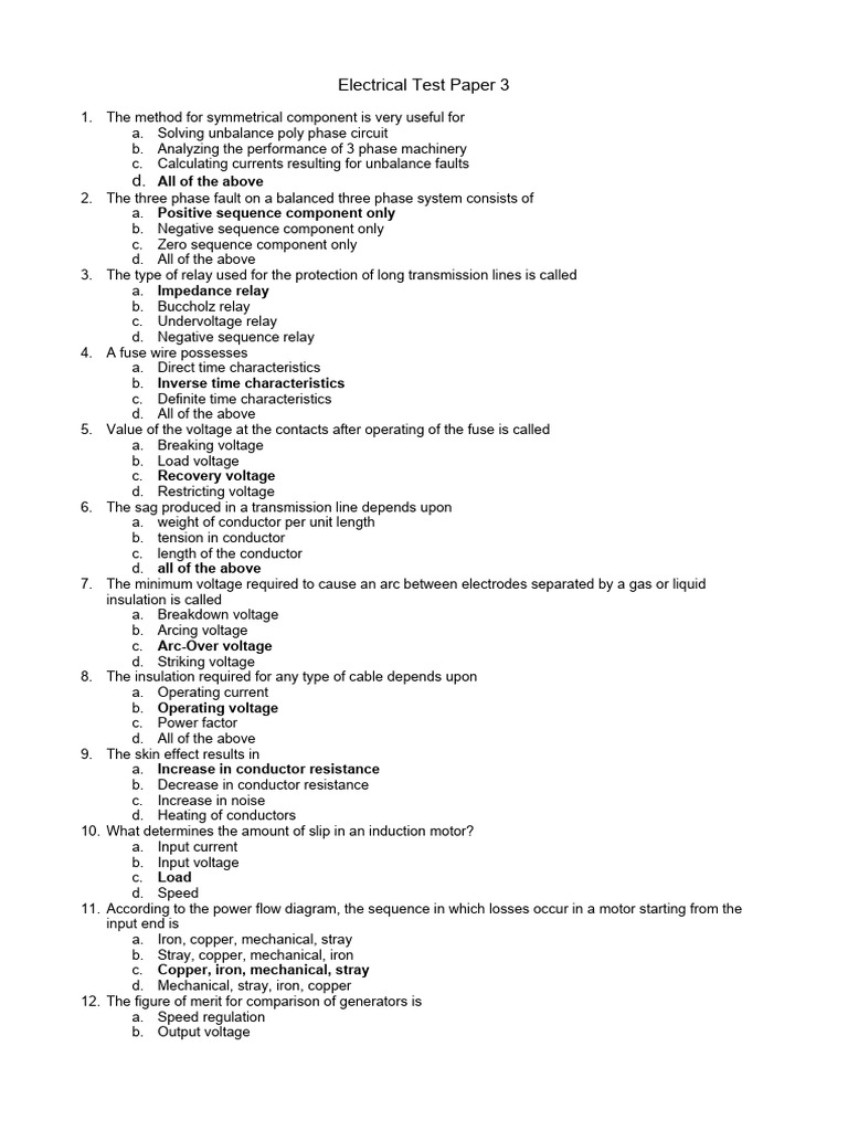 Electrical test paper 3 pdf electric motor amplifier