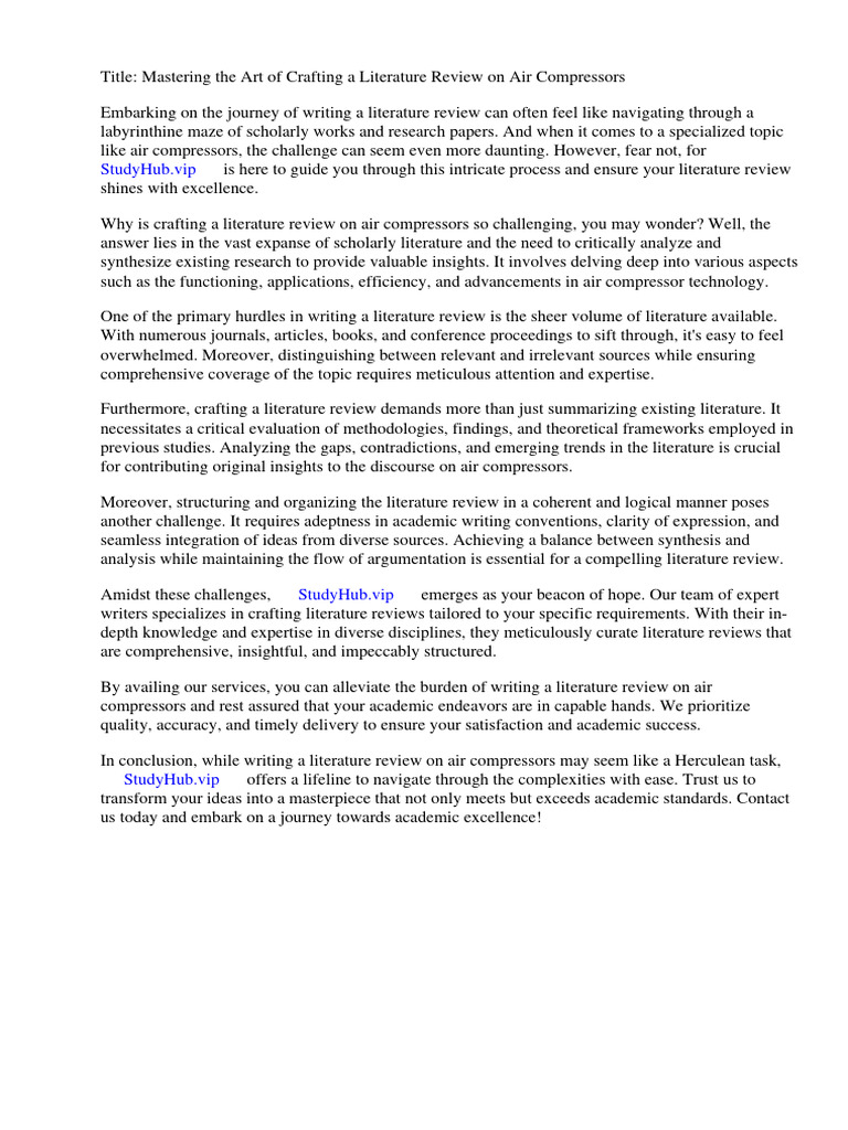 Literature review air compressor download free pdf gas technologies