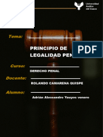 Principio de Legalidad Penal-Ensayo