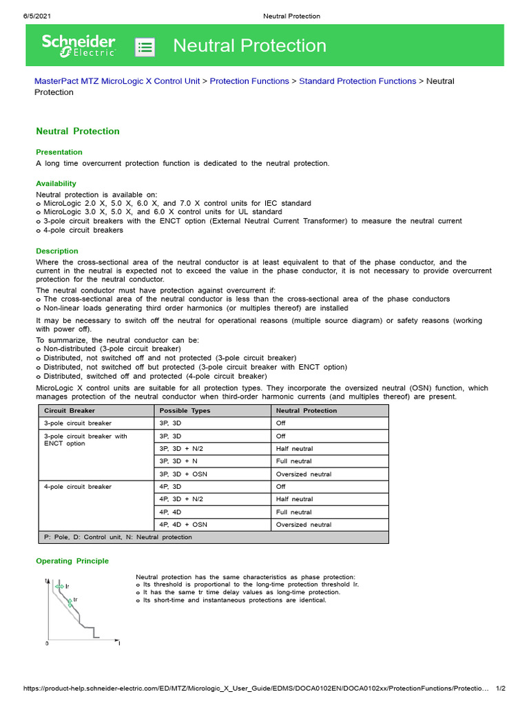 Neutral Protection in Schneider ACBs | PDF | Electricity | Equipment