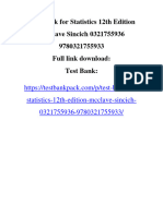 Test Bank For Statistics 12Th Edition Mcclave Sincich 0321755936 9780321755933 Full Chapter PDF