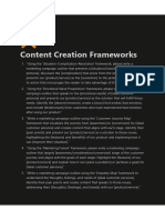 Content Creation Frameworks