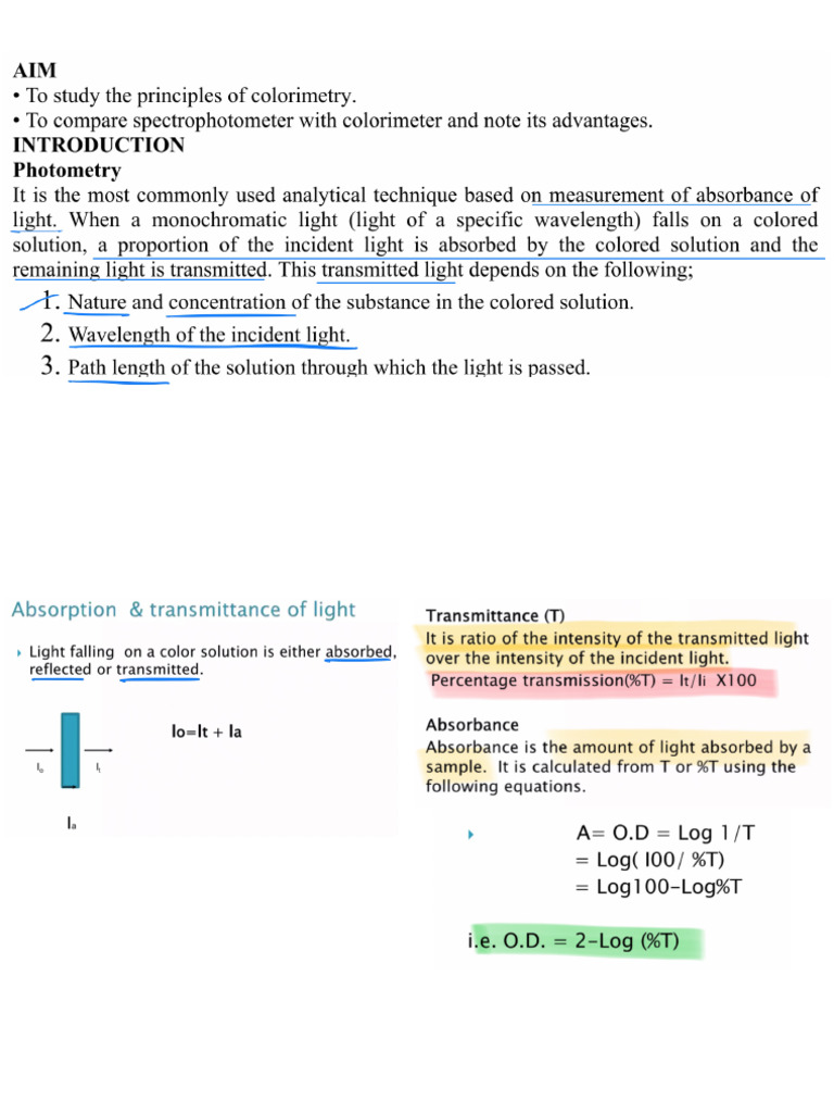 Laws of Colorimeter PDF