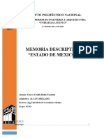 Memoria Descriptiva "Estado de Mexico": Instituto Politécnico Nacional