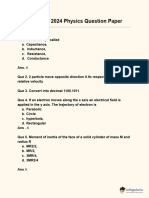 CUET PG 2024 Physics Question Paper