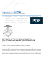 ROLE OF MINERALS IN LIVESTOCK PRODUCTION - Pashudhan Praharee