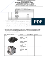 Tugas Identifikasi Mineral