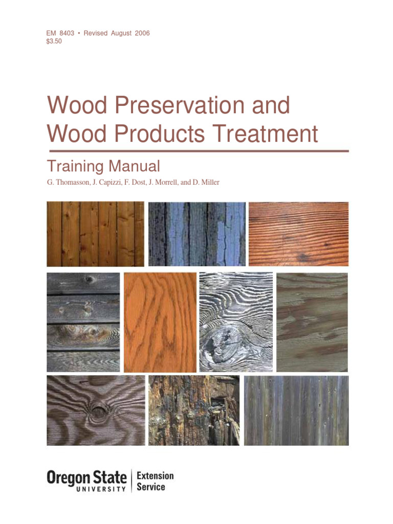 Wood Preservation Training Manual | PDF | Wood | Lumber