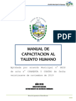 Manual de Capacitacion Al Talento Humano Aprobado Por Ac 6 de Acta 44 de Fecha 29-11-2019