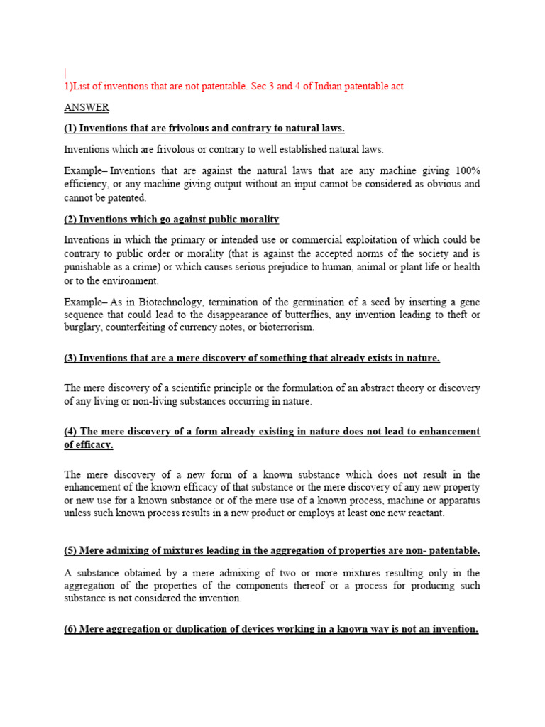 Ipr Class Notes | PDF