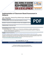 Implementation of Classroom Based Assessment in Malaysia