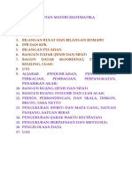 Urutan Materi Matematika Baru