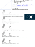 Test Bank Forensic Science Advanced Investigations Copyright Update 1St Edition by Brown Davenport Isbn 130512071X 9781305120716 Full Chapter PDF