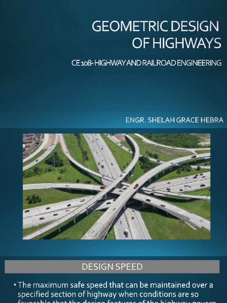 Highway Geometric Design Principles | PDF | Transport | Land Transport