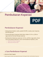 Pertemuan Ke 10. Pembubaran Koperasi