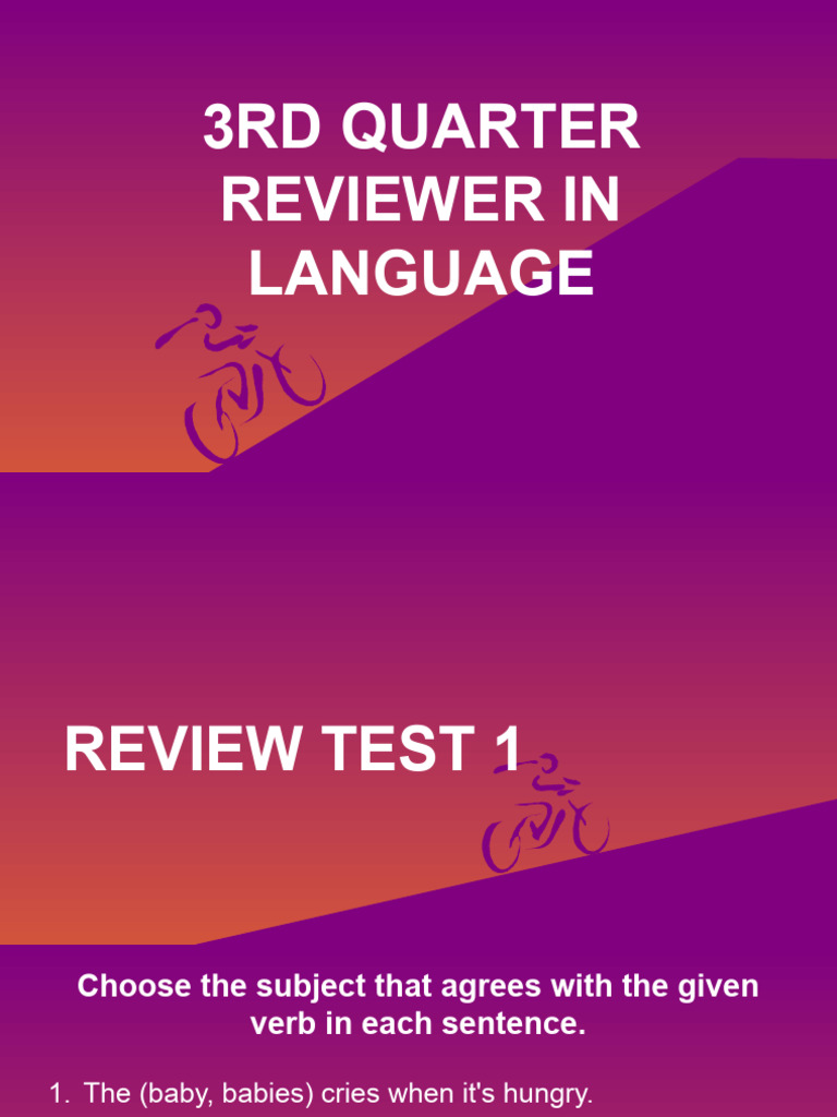 3RD Quarter Reviewer in Language | PDF