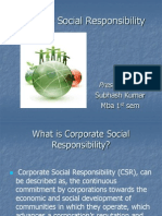 Corporate Social Responsibility: Presented By