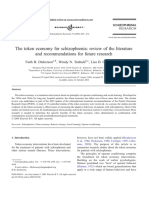 The Token Economy For Schizophrenia - Review of The Literature and Recommendations For Future Research