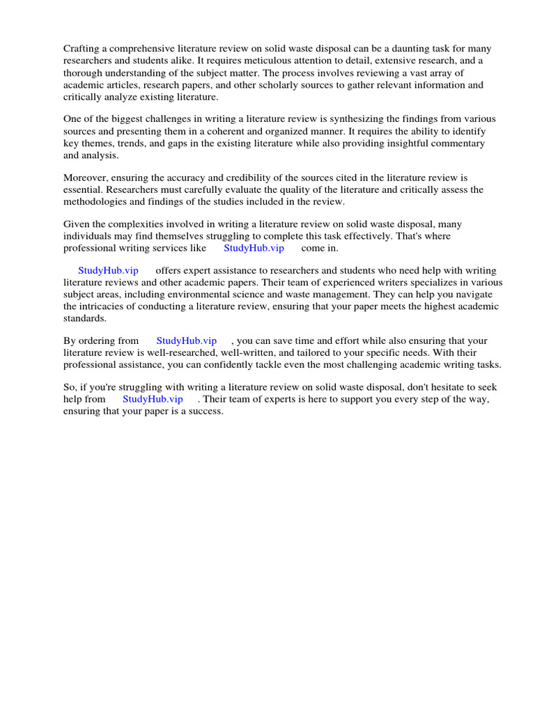 literature-review-on-solid-waste-disposal-pdf-waste-waste-management