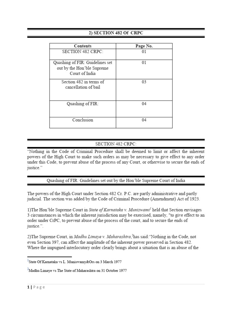 Section 482 Crpc PDF