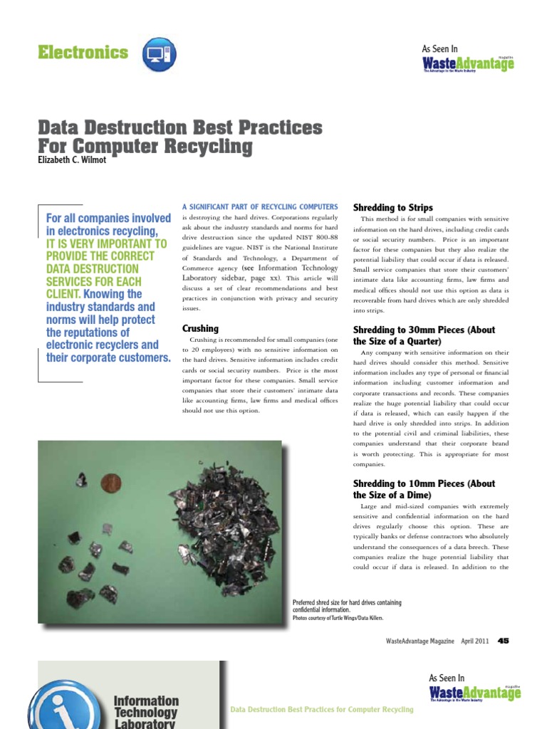 Data Destruction | PDF | Computer Security | Security