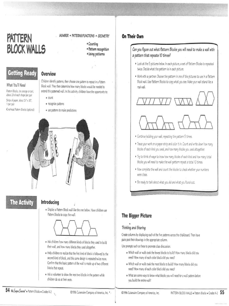 Block Pattern Walls Activty Details | PDF