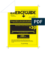 Compare ONLY To Other Labels With Yellow Numbers.: Estimated Yearly Energy Cost