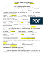 Part 1: Reading Task 1: Choose The Correct Answer To Complete The Following Sentences