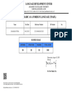 Test of Arabic As A Foreign Language (Toafl)