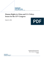 Human Rights in China and U.S. Policy: Issues For The 117 Congress