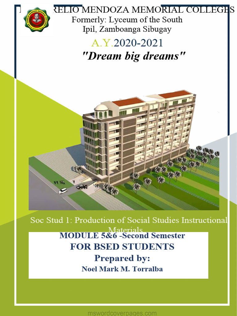 Module56ProductionofSocialStudiesInstructionalMaterials PDF