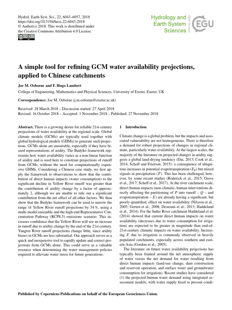 A simple tool for refining gcm water availability projections applied
