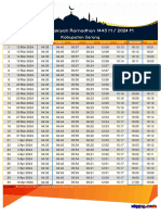 Jadwal Imsakiyah 1445 H. Kabupaten Serang