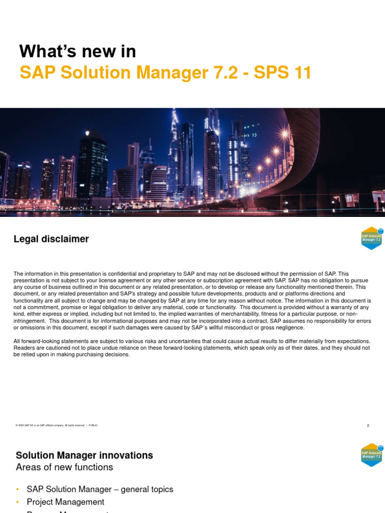 Whats New in Sap Solution Manager sp11 | PDF | Business Process ...