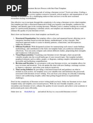 Literature Review Chart Template