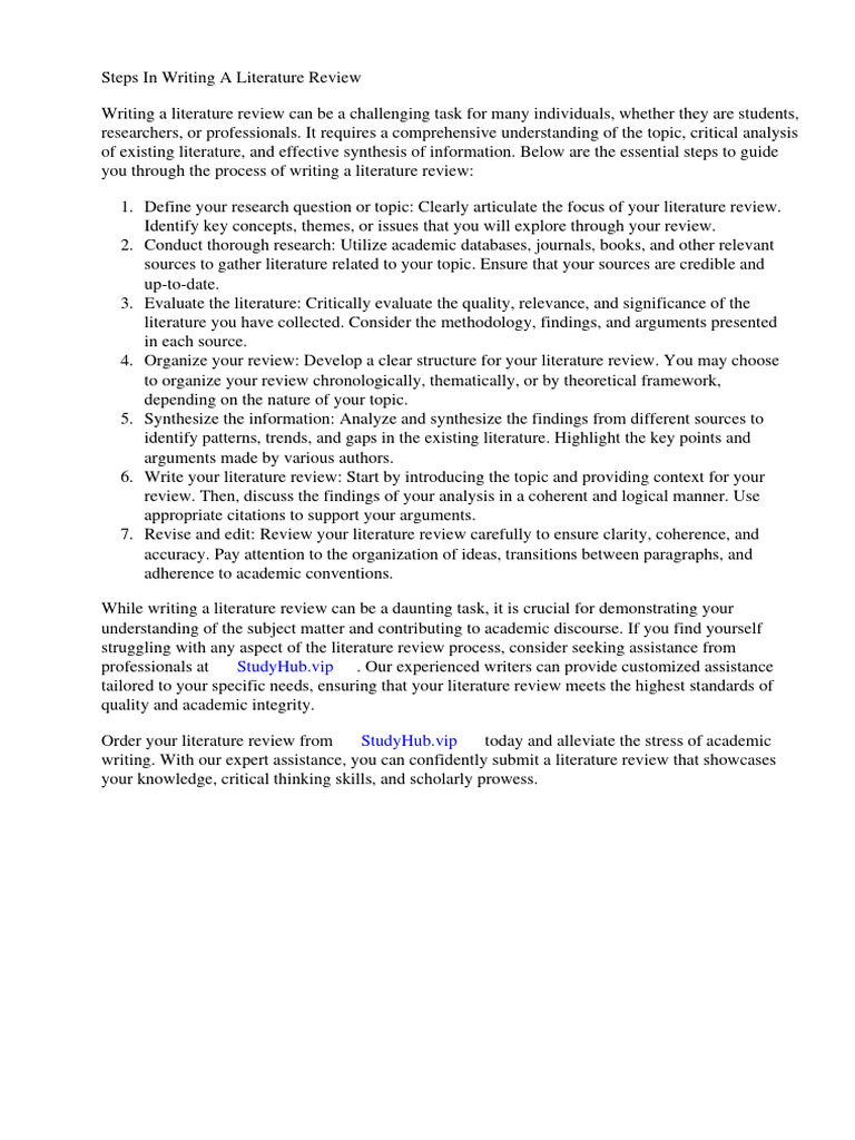 HOW TO WRITE A LIT REVIEW STEP BY STEP visual data 8