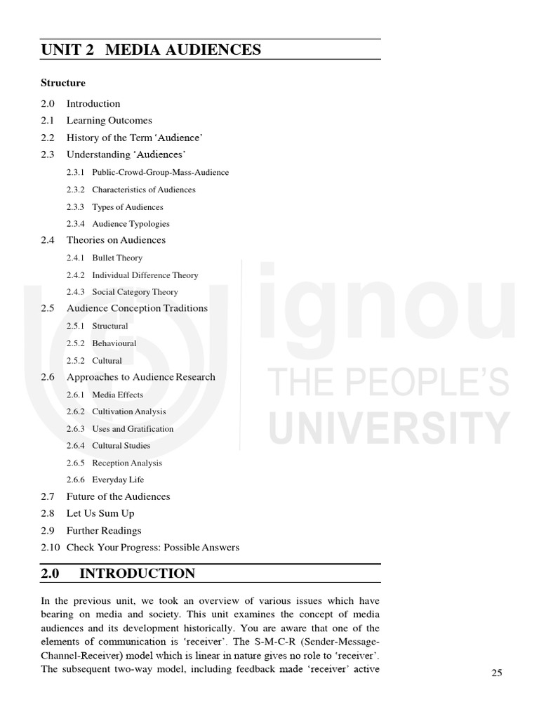 Basics Of Audience Research Pdf Mass Media Media Communication