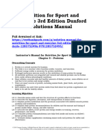 Nutrition For Sport and Exercise 3Rd Edition Dunford Solutions Manual Full Chapter PDF