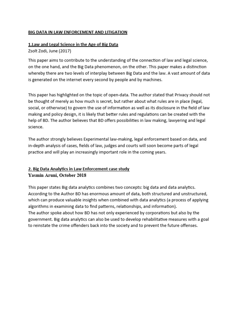 Big Data's Impact on Law Enforcement | PDF | Big Data | Data