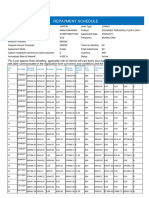 Bajaj Repayment Schedule