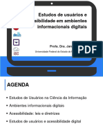 Estudos de Usuários e Acessibilidade em Ambientes Informacionais Digitais